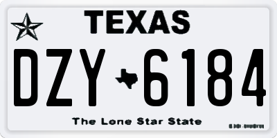 TX license plate DZY6184