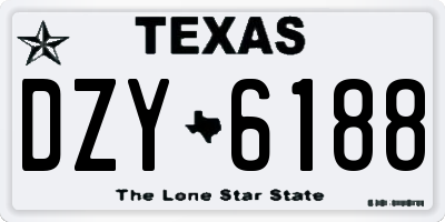 TX license plate DZY6188