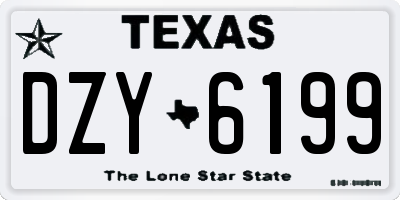 TX license plate DZY6199