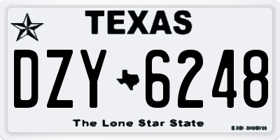 TX license plate DZY6248