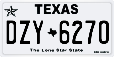 TX license plate DZY6270