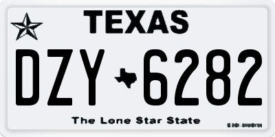 TX license plate DZY6282