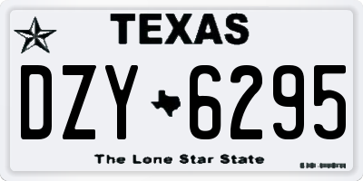 TX license plate DZY6295