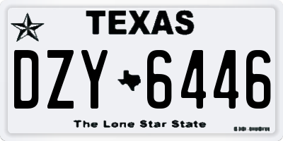 TX license plate DZY6446