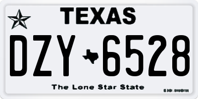 TX license plate DZY6528