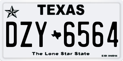 TX license plate DZY6564