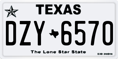 TX license plate DZY6570