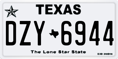 TX license plate DZY6944