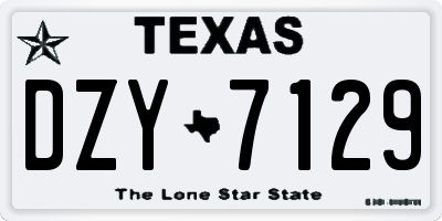 TX license plate DZY7129