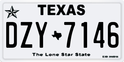 TX license plate DZY7146