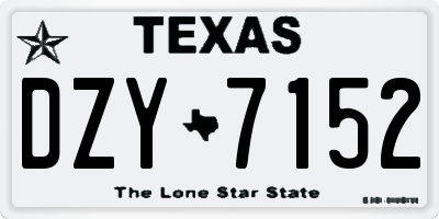 TX license plate DZY7152