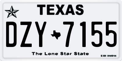 TX license plate DZY7155