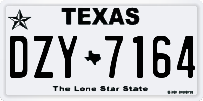 TX license plate DZY7164