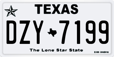 TX license plate DZY7199