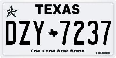 TX license plate DZY7237