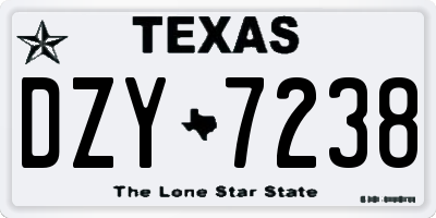 TX license plate DZY7238