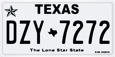 TX license plate DZY7272