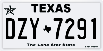 TX license plate DZY7291