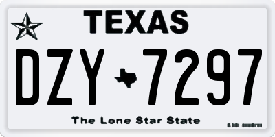 TX license plate DZY7297