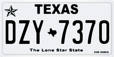 TX license plate DZY7370