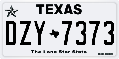 TX license plate DZY7373