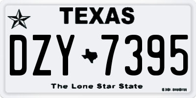 TX license plate DZY7395