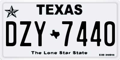 TX license plate DZY7440