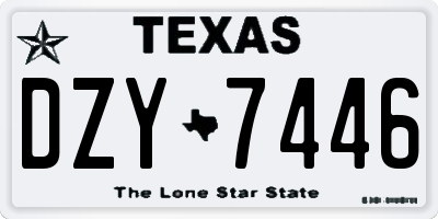 TX license plate DZY7446