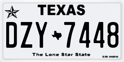 TX license plate DZY7448