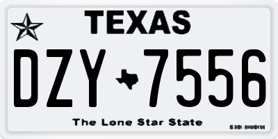 TX license plate DZY7556