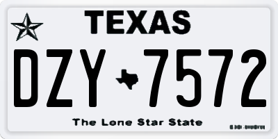 TX license plate DZY7572