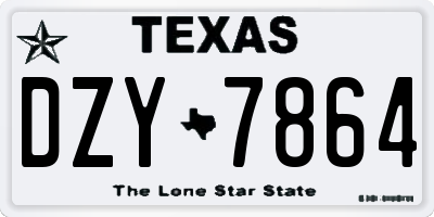 TX license plate DZY7864