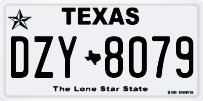 TX license plate DZY8079