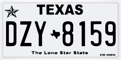 TX license plate DZY8159