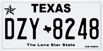 TX license plate DZY8248