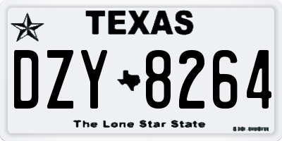 TX license plate DZY8264