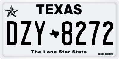 TX license plate DZY8272