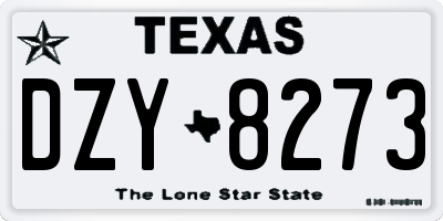 TX license plate DZY8273