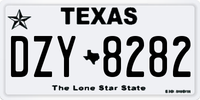 TX license plate DZY8282