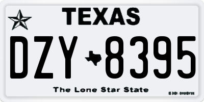 TX license plate DZY8395