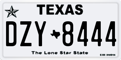 TX license plate DZY8444