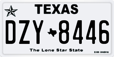 TX license plate DZY8446