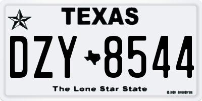 TX license plate DZY8544