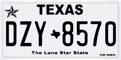 TX license plate DZY8570