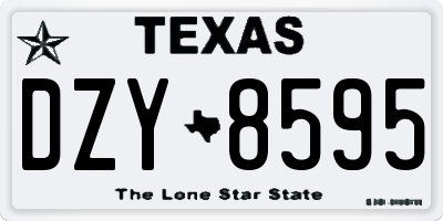 TX license plate DZY8595