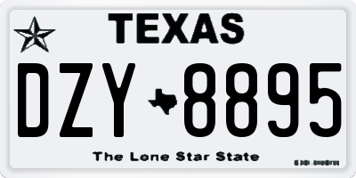 TX license plate DZY8895