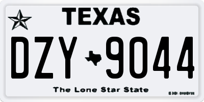 TX license plate DZY9044