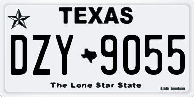 TX license plate DZY9055