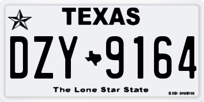 TX license plate DZY9164