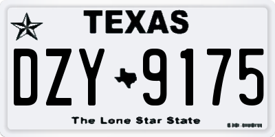 TX license plate DZY9175